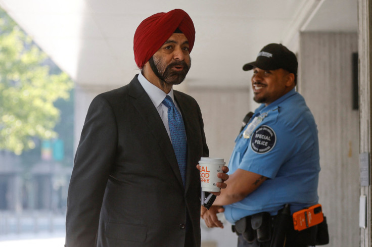 World Bank President Banga arrives for his first day of work at World Bank headquarters in Washington