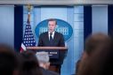 White House national security adviser Jake Sullivan speaks during a daily press briefing at the White House
