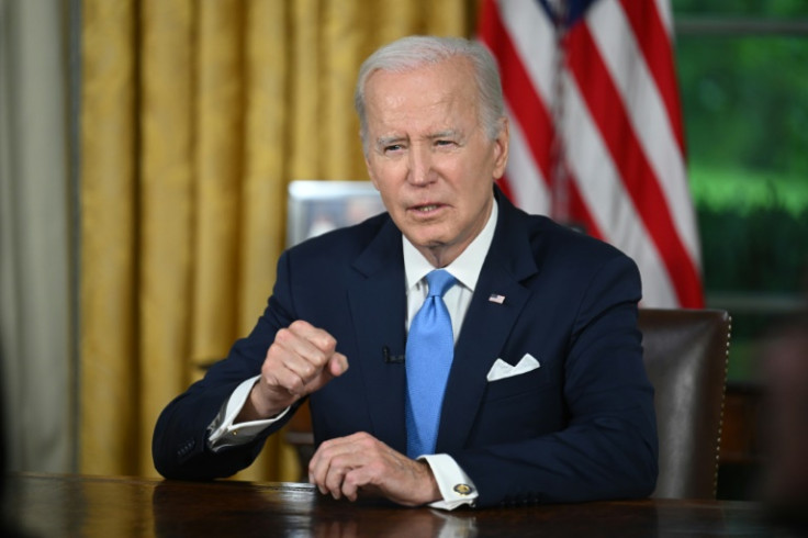 US President Joe Biden addresses the nation on averting default