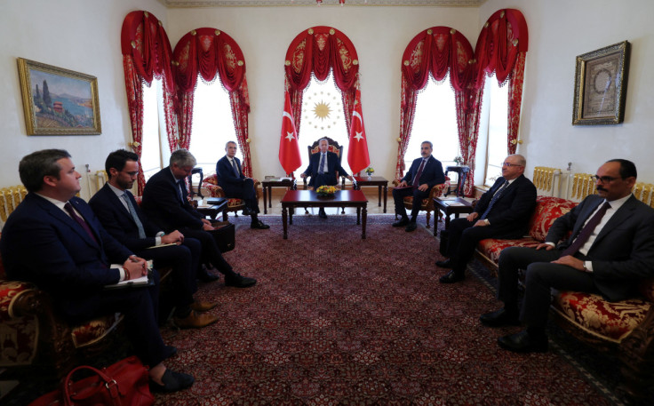 Turkey's President Tayyip Erdogan meets with NATO Secretary General Jens Stoltenberg in Istanbul