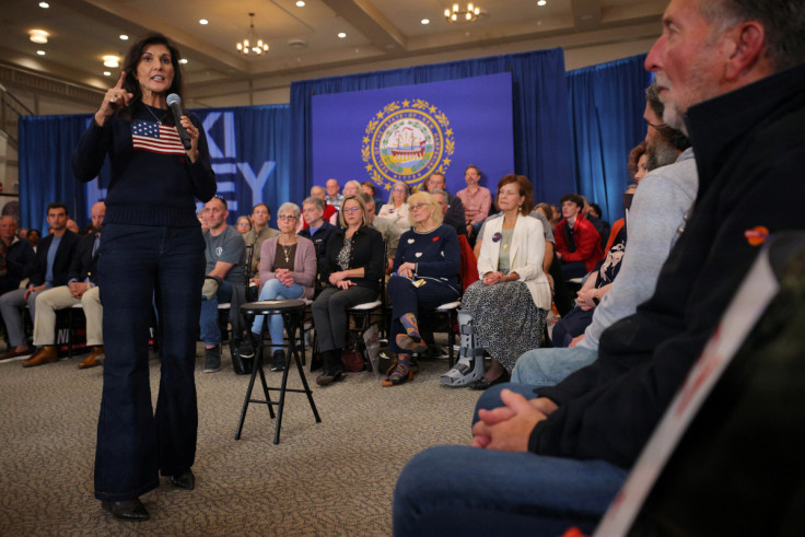 Republican presidential candidate Haley campaigns in Bedford