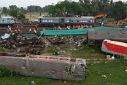 Trains resume service near Balasore in India's eastern Odisha state after a crash that killed almost 300 people on Friday