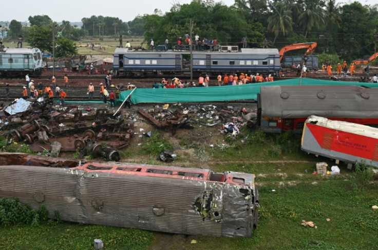 Trains resume service near Balasore in India's eastern Odisha state after a crash that killed almost 300 people on Friday