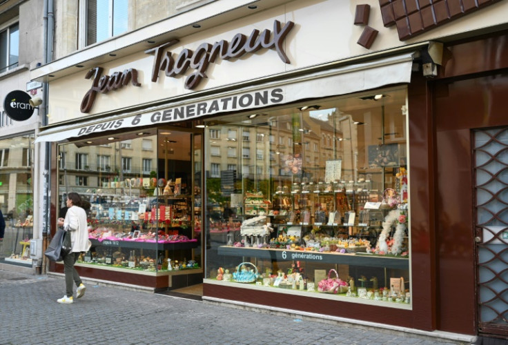 The Jean Trogneux chocolate shop in the centre of Amiens was already under police protection