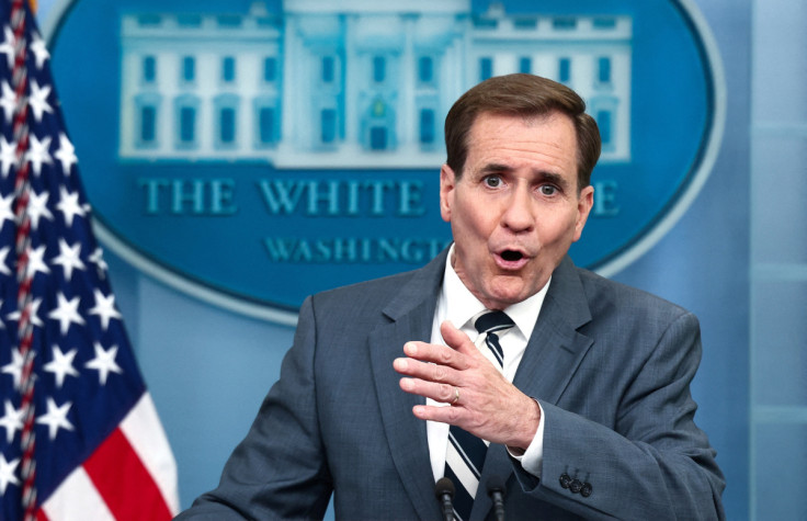 NSC Coordinator for Strategic Communications Kirby answers questions during the daily press briefing at the White House in Washington