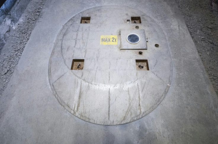 Nuclear waste is stored in holes covered by lids such as these