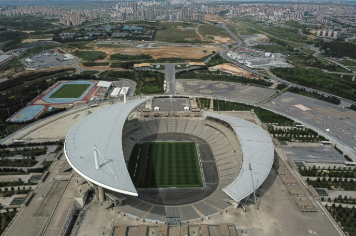 An aerial view of the Ataturk Olympic Stadium in Istanbul