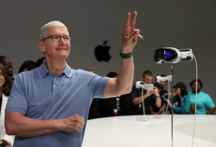 A new Apple Vision Pro mixed reality headset shown off by chief executive Tim Cook is so packed with technology that it plugs into a portable battery for power