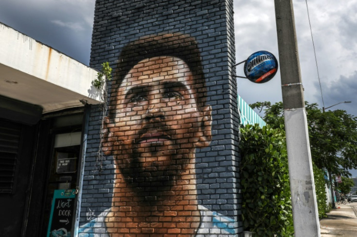 Miami already has a mural of Lionel Messi but fans will need to wait to see the superstar in South Florida