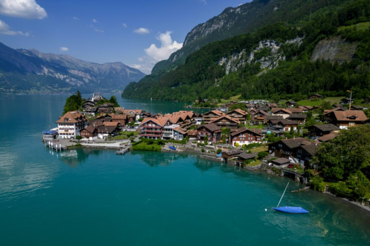 The lakeside Swiss village of Iseltwald