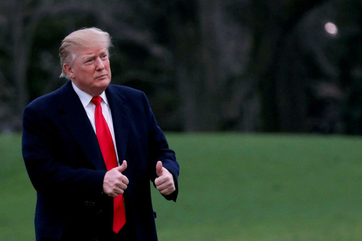 U.S. President Trump reacts returning to White House after Attorney General Barr reported to congress on report of Special Counsel Mueller in Washington