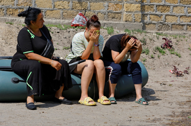 Flooded town of Hola Prystan following Nova Kakhovka dam collapse