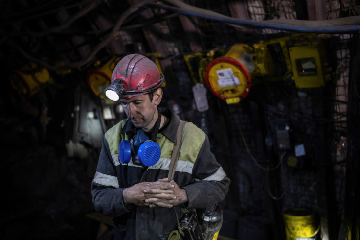 Miner stands inside a coal mine in Dnipropetrovsk region