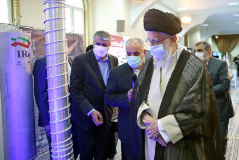 Iran's Supreme Leader Ayatollah Ali Khamenei visits the Iranian centrifuges in Tehran