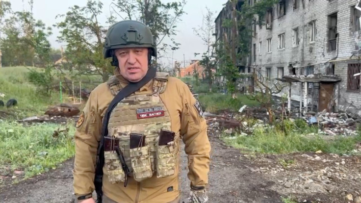 Founder of Wagner private mercenary group Yevgeny Prigozhin makes a statement in Bakhmut