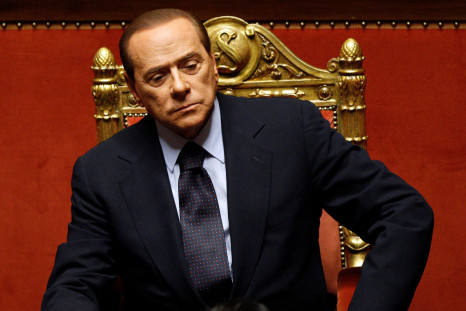 Italian Prime Minister Silvio Berlusconi takes part in a debate at the Senate in Rome