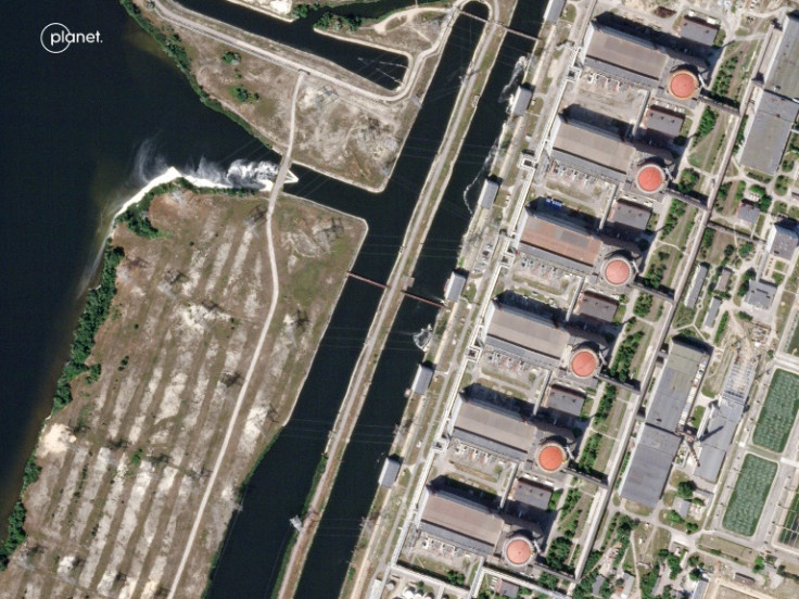 The safety of the Zaporizhzhia nuclear power plant (shown in a SkySat image released by Planet Labs PBC) has been a concern since it was seized by Russian forces