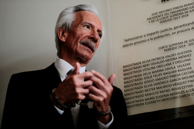 Journalist Jose Ruben Zamora Marroquin, founder and president of El Periodico newspaper, attends a court hearing in Guatemala City