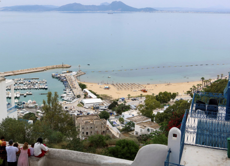 People gather in Sidi Bou Said