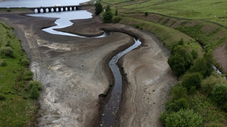 Water levels have fallen in some reservoirs like this one near Glossop, northern England