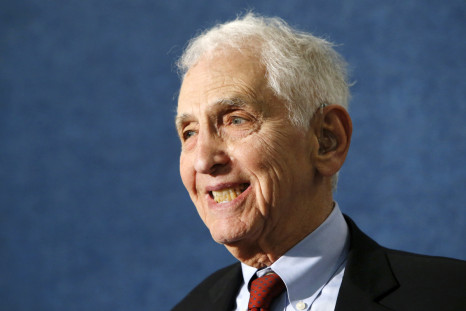 Ellsberg participates in a news conference held by the whistleblower group ExposeFacts.org at the National Press Club in Washington