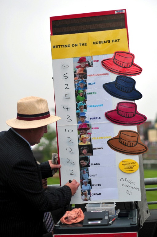A bookmaker offering odds on the colour of the hat the late Queen Elizabeth II would be wearing at Royal Ascot in 2013