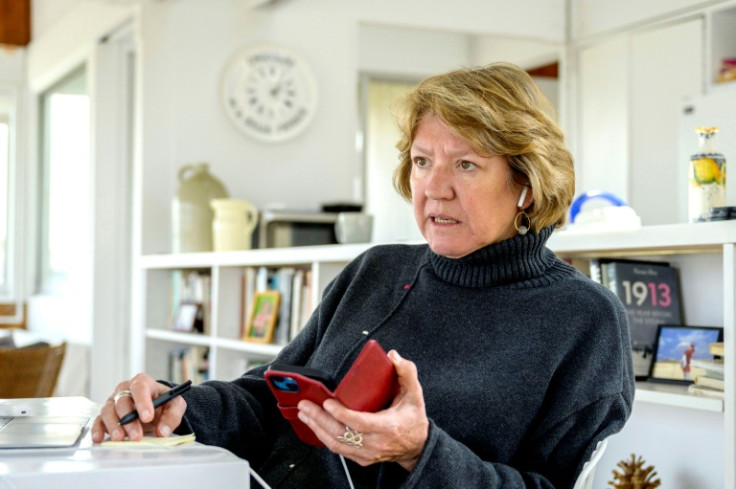 Dr. Linda Prine, Founder and Medical Director of Reproductive Health Access Project (RHAP), answers questions for her Miscarriage and Abortion Hotline in New York City on May 30, 2023