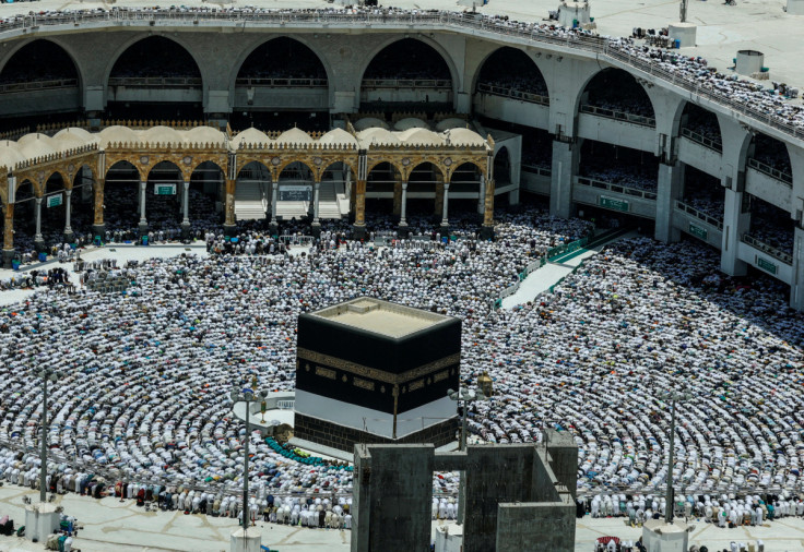Muslim pilgrims attend Friday prayer at the Grand mosque ahead of annual Haj pilgrimage in the holy city of Mecca,