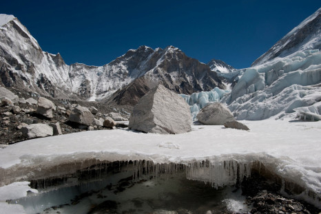 Water forms under Nepal's Khumbu glacier