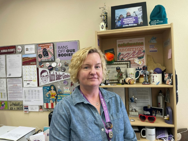 Tammi Kromenaker in her Minnesota abortion clinic, just across the river that separates the progressive state from conservative North Dakota, where abortion has been severely restricted