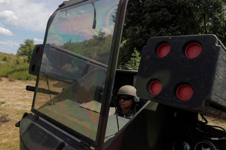 Ukrainian serviceman prepares an AN/TWQ-1 Avenger mobile air defence missile system for work outside of Kyiv