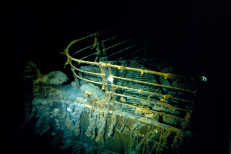 The Titanic bow lies deep in the North Atlantic