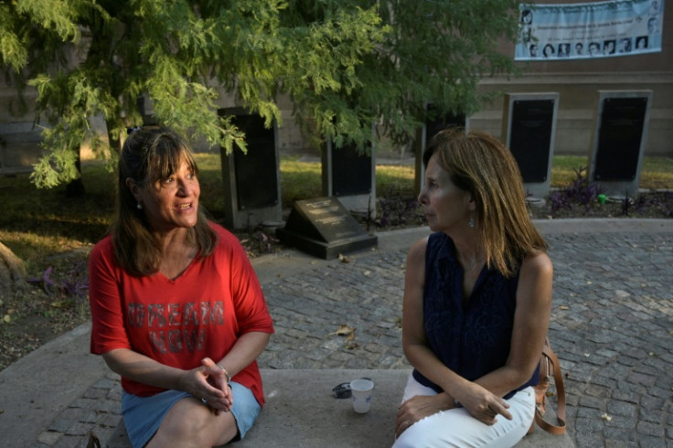 Cecilia De Vicenti (L) and Mabel Careaga (R) are daughters of women pushed to their deaths out of the Skyvan PA-51 aircraft