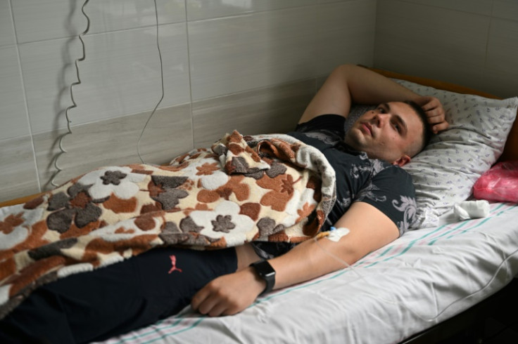 Local resident Mykyta, 23, was hospitalised with injuries after a Russian missile strike on a restaurant in Kramatorsk