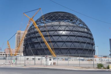 Construction of MSG Sphere Las Vegas