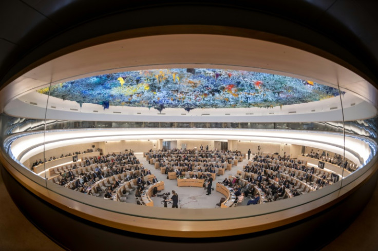 The UN Human Rights Council meets at the Palais des Nations in Geneva