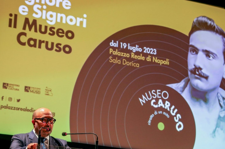Caruso represents a 'positive image of Naples in the world', said Culture Minister Gennaro Sangiuliano at the opening
