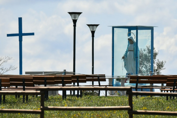 The hilltop at Trevignano near Rome where pilgrims gather once a month to pray for miracles