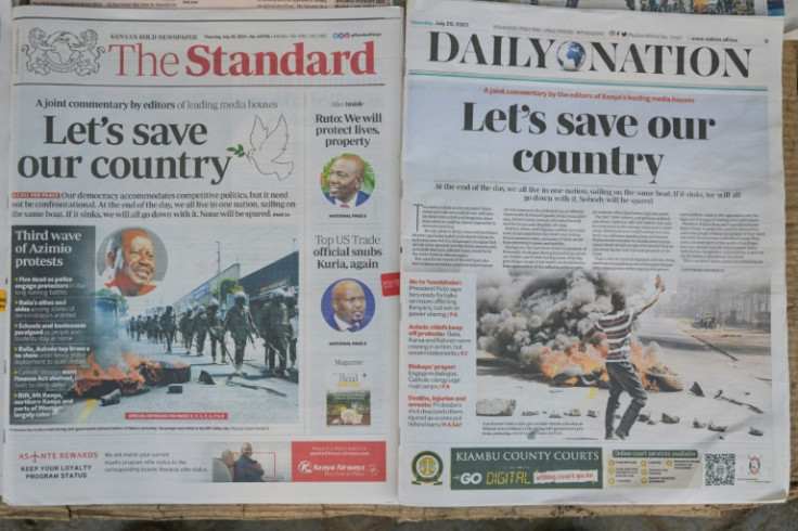 Leading national newspapers published a joint editorial on Thursday calling for talks