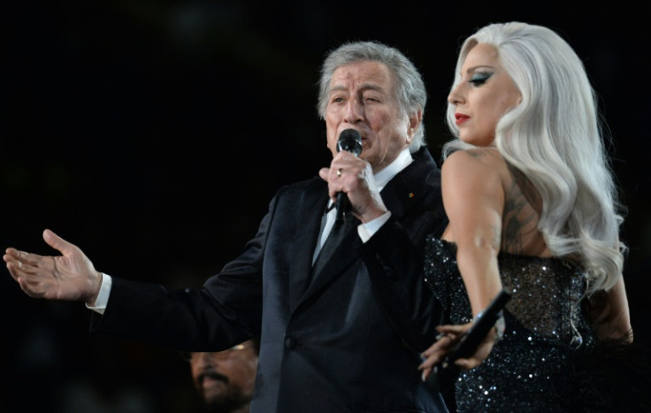Later in life, Tony Bennett had a strong connection with Lady Gaga -- the pair are seen here performing at the Grammys in 2015, when they won for Best Traditional Pop Vocal Album for "Cheek to Cheek"