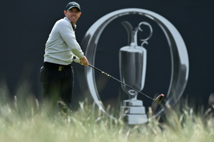 Rory McIlroy moved to two under at the halfway stage of his second round at the British Open