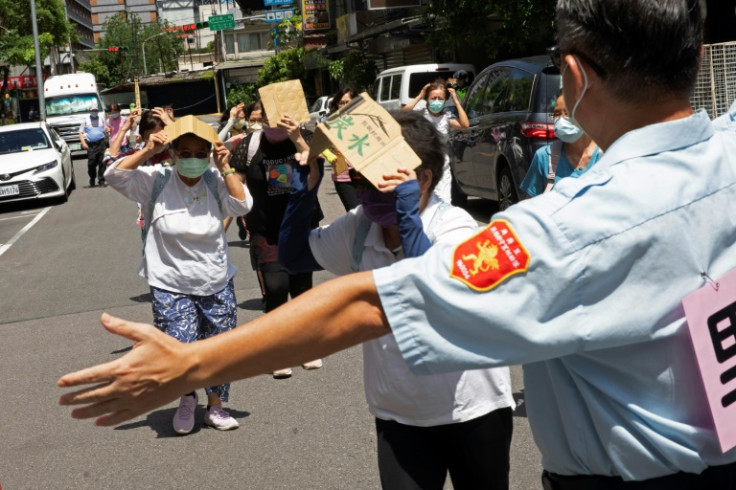 The air raid drills will continue across Taiwan until Thursday, with some of the public required to stay indoors while drivers or passengers caught in it having to evacuate their vehicles