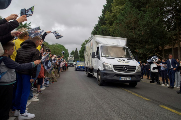 The bear was given a rousing send-off