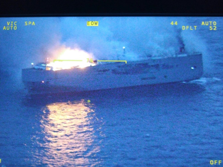 The ship owners say the fire could have been sparked by electric cars