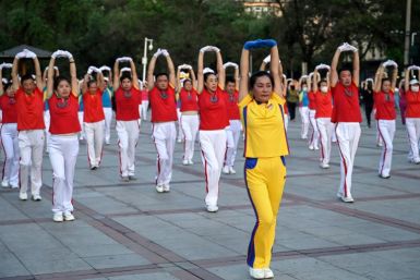 Authorities generally view the outdoor aerobics gatherings as good for maintaining public health in a rapidly ageing society