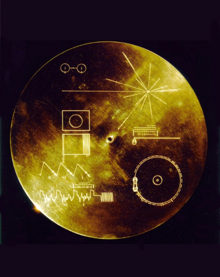 Both Voyager spacecraft carry the "Golden Record" -- 12-inch, gold plated copper disks intended to convey the story of our world to extraterrestrials