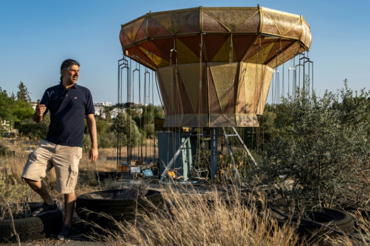 Zoumides, near a derelict ride in the amusement park, sometimes guides foreign urbex enthusiasts in Cyprus