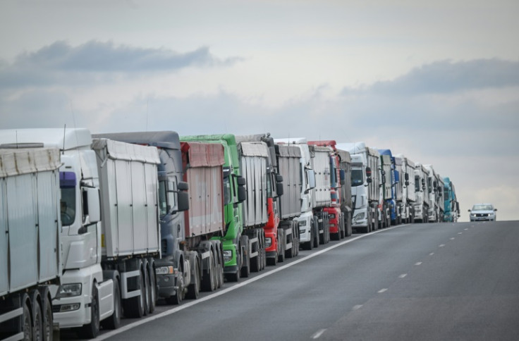Long queues of trucks are forming around Constanta Port