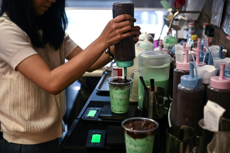 Devotees have snapped pictures of the goopy green concoction at the ThinkLab cafe in Pheu Thai's Bangkok headquarters