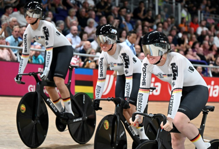 World beaters: Germany set off to win gold in the women's Elite Team Sprint